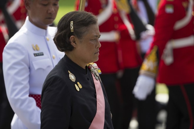Tajska princes Maha Chakri Sirindhorn med današnjo procesijo v Bangkoku.