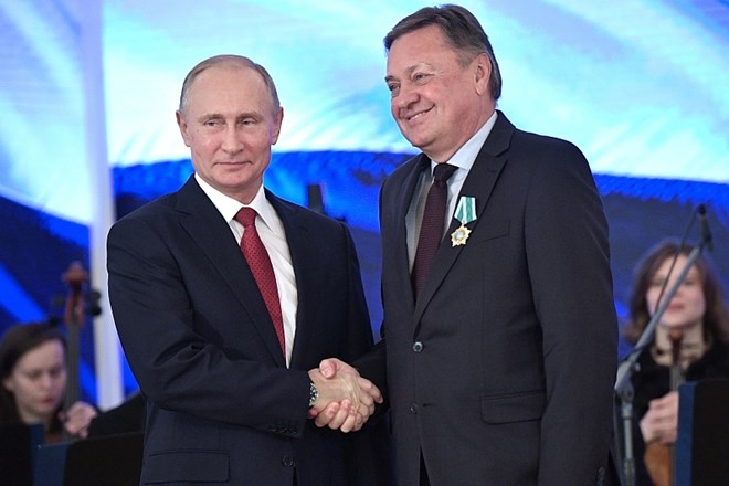 Ruski predsednik z ljubljanskim županom.