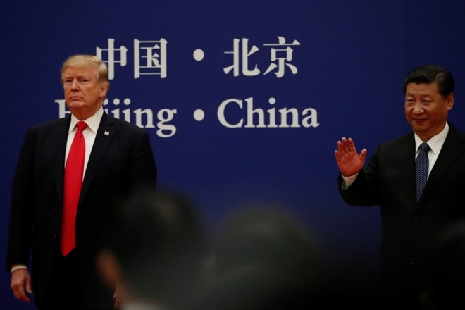 Xi Jinping in Donald Trump v Pekingu
