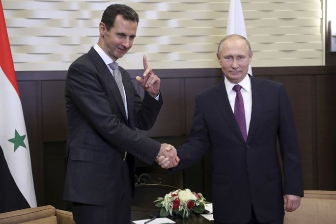 Sirski predsednik Bašar al Asad z ruskim predsednikom Vladimirjem Putinom