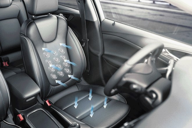 Sodobni avtomobilski sedeži omogočajo gretje, hlajenje, masažo …