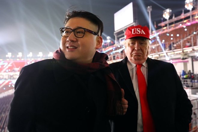 #foto »Trumpa« in »Kim Jong Una« vrgli z otvoritvene slovesnosti ZOI