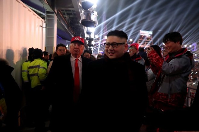 #foto »Trumpa« in »Kim Jong Una« vrgli z otvoritvene slovesnosti ZOI