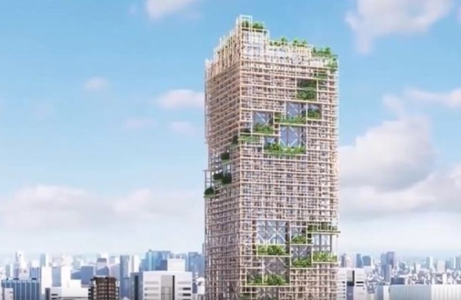 #video Na Japonskem bodo zgradili 350 metrov visoko leseno stolpnico