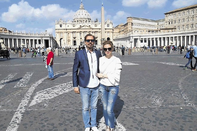 Med obiskom Rima in Vatikana skupaj s partnerico Patricijo Simonič