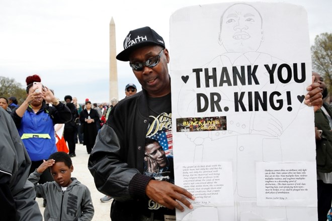 #foto V ZDA obeležili 50. obletnico smrt Martina Luthra Kinga mlajšega