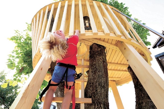 Lesena preobrazba: domači drevesni park kot spodbuda za gibanje otrok
