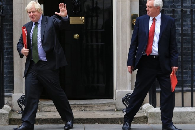 Ne povsem nepričakovano slovo: minister za zunanje zadeve Boris Johnson (levo) in minister za izstop iz Evropske unije David...