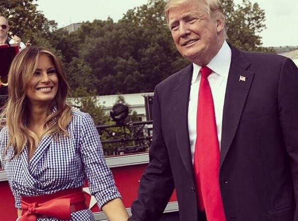 Ameriška prva dama Melania Trump se je ob prazniku neodvisnosti po dolgem premoru spet udeležila uradnega državniškega...