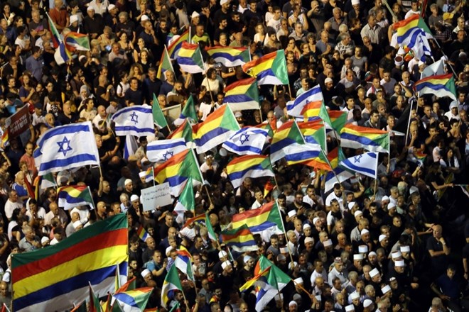 #foto V Izraelu množični protesti manjšin zaradi zakona o judovski državi
