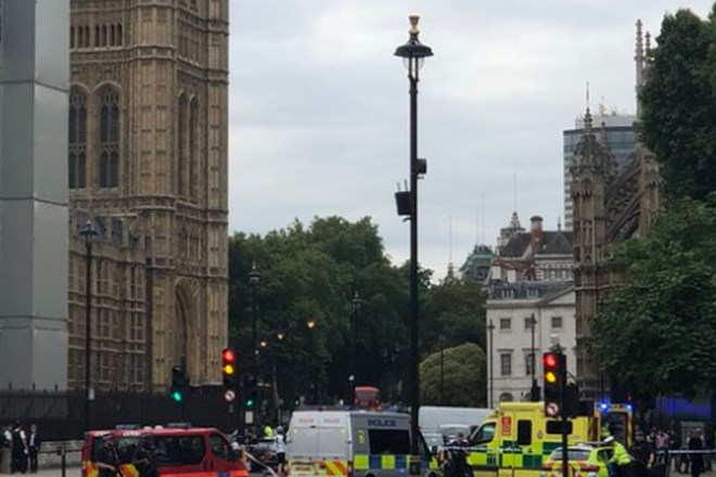 #foto #video Voznika, ki je trčil v ogrado britanskega parlamenta, aretirali zaradi suma terorizma 