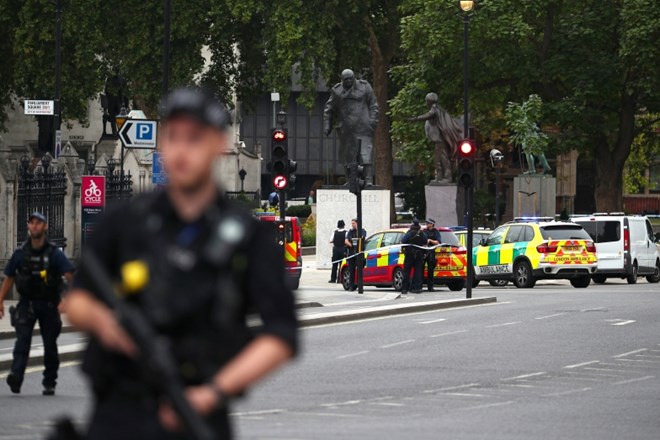 #foto #video Voznika, ki je trčil v ogrado britanskega parlamenta, aretirali zaradi suma terorizma 