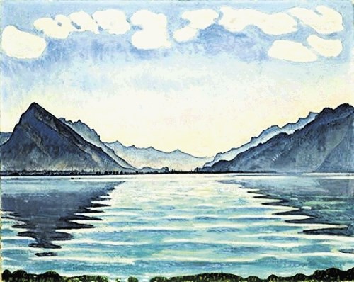 Ferdinand Hodler: Thunsko jezero z odsevom, 1905