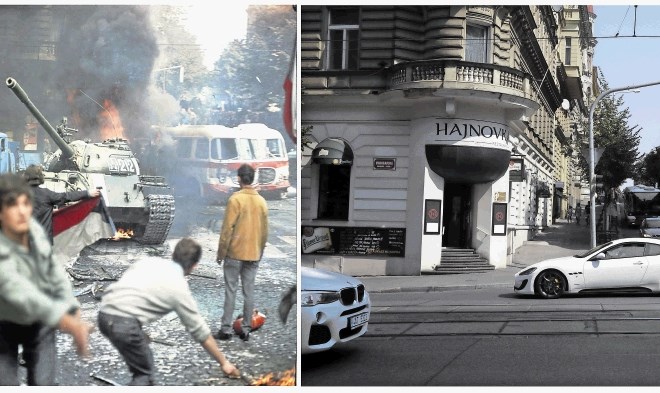 Takrat in danes: pred petdesetimi leti so se Čehoslovaki v središču Prage spravili na sovjetske tanke.