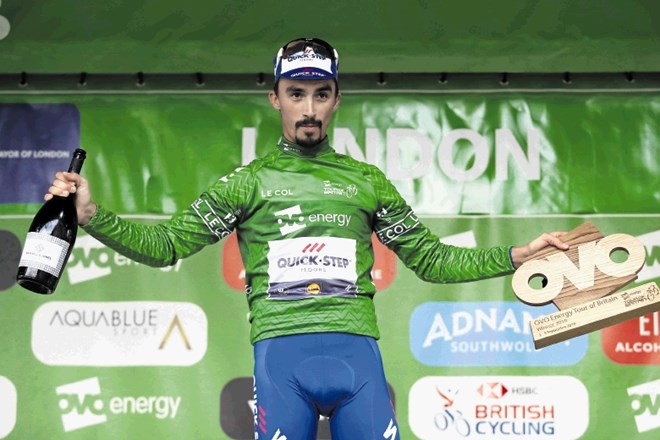 Francoski kolesar Julian Alaphilippe je zmagovalec dirke Po Britaniji.