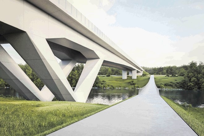 Novi avtocestni most, dolg 310 metrov, bo  premostil celotno dolino reke Krke v Mačkovcu. Vzporedno z mostom bo 135 metrov...