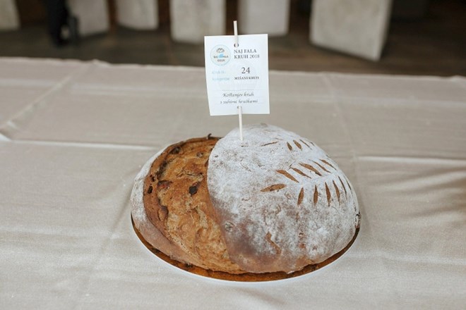 Kostanjev kruh s suhimi hruškami - eden izmed štirih zmagovalnih kruhov in prejemnikov laskavega naziva Naj Fala kruh 2018