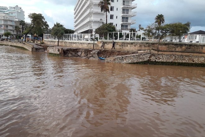 Posledice poplav na Majorki.