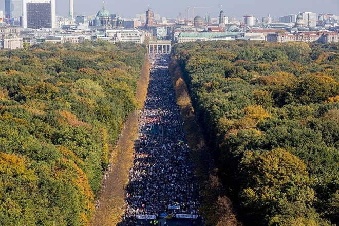 Množičen protest v Berlinu