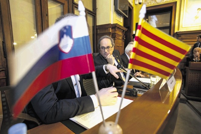 Predsednik Katalonije Quim Torra je razjezil uradni Madrid z napovedjo, da bo šla Katalonija po poti Slovenije.