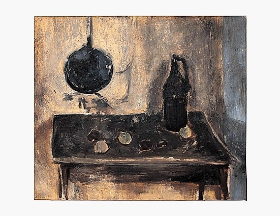 Tihožitje (66,5 x 76,5 cm, olje na platnu, okoli leta 1948) enega najpomembnejših slikarjev 20. stoletja Gabrijela Stupice bo...
