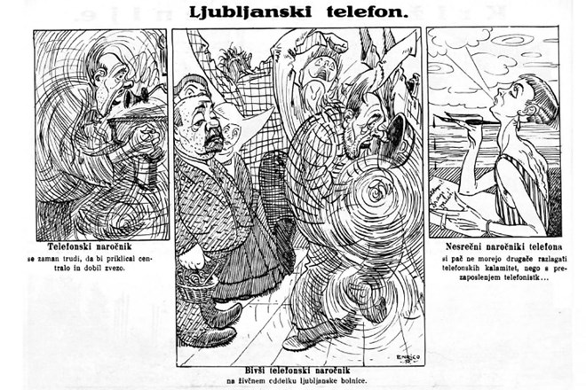 Smrekarjev Ljubljanski telefon, objavljen v listu Ilustrirani Slovenec leta 1926