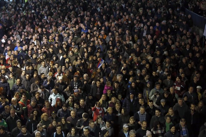 V Beogradu znova protesti proti srbskemu predsedniku Vučiću