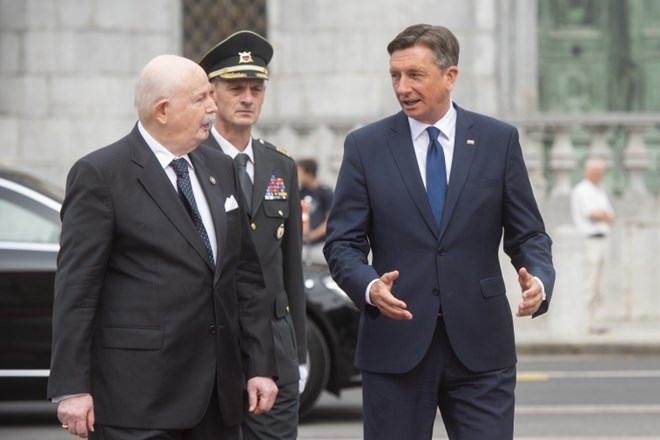 #foto Pahor z velikim mojstrom malteškega viteškega reda o humanitarnem sodelovanju