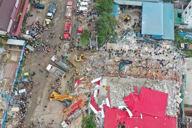 Stavba v Kambodži pokopala delavce