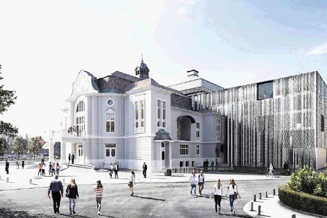 Prenovljeni historični del zgradbe bo dobil tudi nov prizidek v podobi stilizirane gledališke zavese, s trga pred Dramo pa bo...
