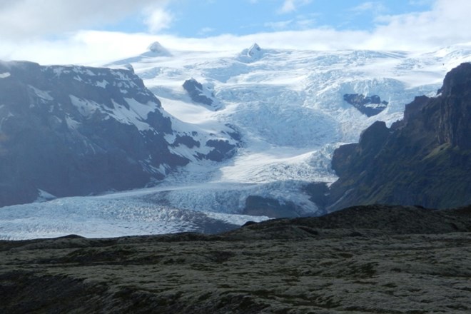 Ledenik Breiðamerkurjökull v Narodnem parku Vatnajökull