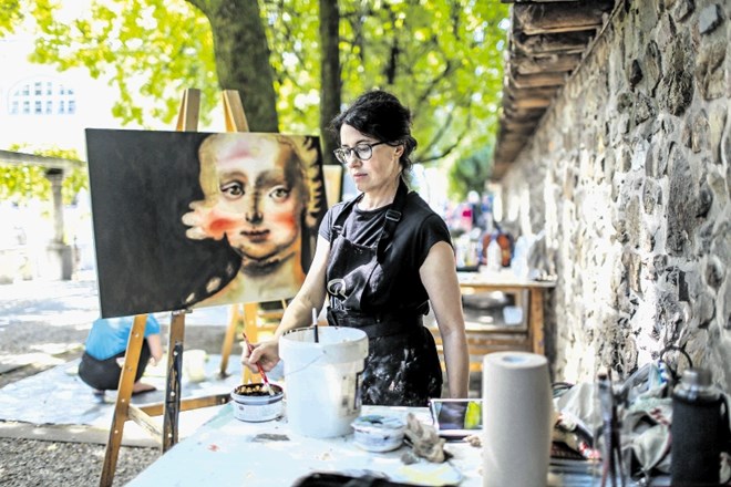 Sabina Šinko, Slovenija: Tudi sicer delam portrete v akvarelnih tehnikah, a je ta kolonija name vplivala pri izbiri motiva,...