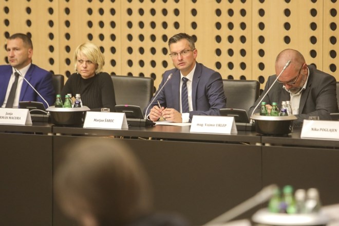 Predsednik vlade in predsednik LMŠ Marjan Šarec na vrhu koalicije v Brdu pri Kranju.
