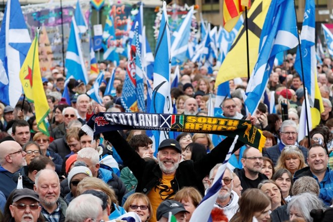 Tisoči v Glasgowu podprli neodvisnost Škotske