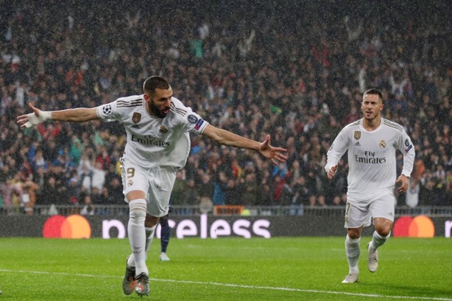 Karim Benzema je dvakrat zadel v Madridu.