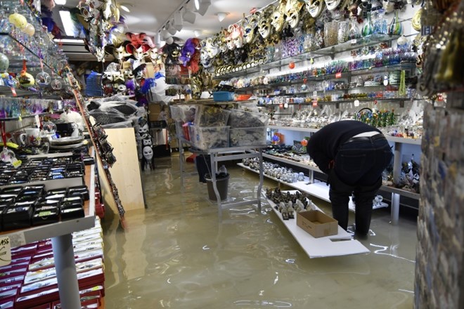 #foto #video Znova poplavilo več kot polovico Benetk