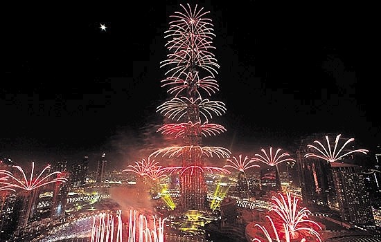 Ognjeni vstop v leto 2019, Burdž Kalifa,  Dubaj