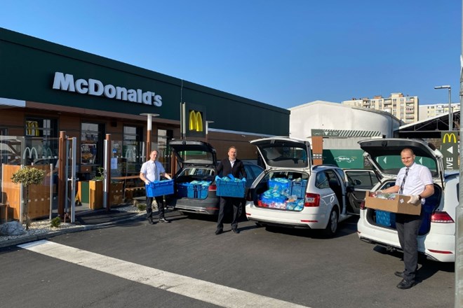 McDonald's slovenskim dobrodelnim organizacijam doniral več kot 2 toni živil