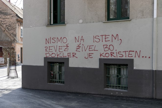 Primer grafita, ki se je nedavno pojavil v Ljubljani.