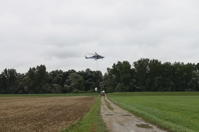 #foto #video Poželi, zapakirali in na traktor prepeljali s  helikopterjem  