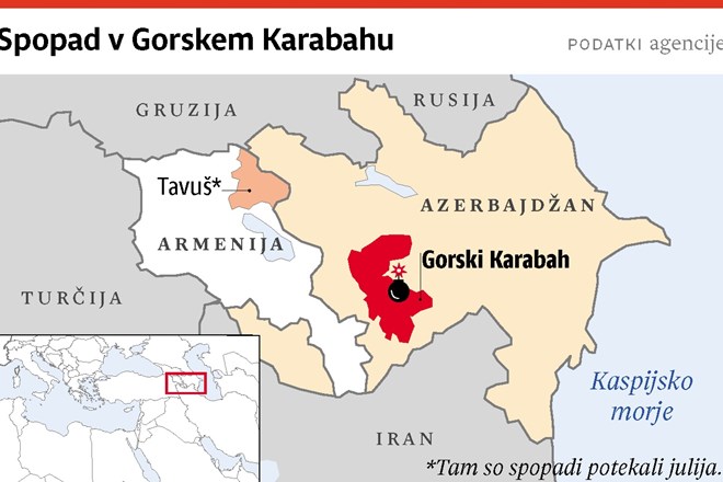Po julijskih spopadih v  Tavušu se je zdaj obudil konflikt v Gorskem Karabahu, separatistični azerbajdžanski regiji z...