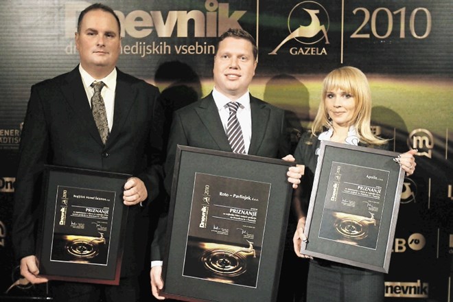 V letu 2010 si je priznanje regijske gazele zaslužilo podjetje Roto Pavlinjek pod vodstvom Tomaža Pavlinjeka (na sredini), v...