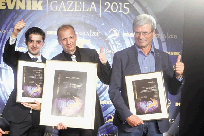 Z nazivom regijske gazele se je leta 2015 ovenčalo podjetje Florjančič tisk, priznanje je prevzel direktor komerciale Gorazd...