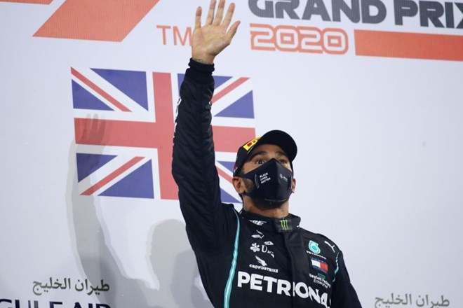 Svetovni prvak formule 1 Britanec Lewis Hamilton.