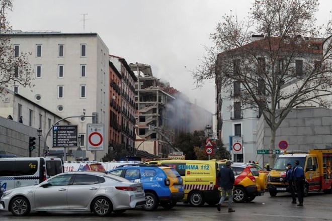 Eksplozijo v Madridu povzročilo uhajanje plina