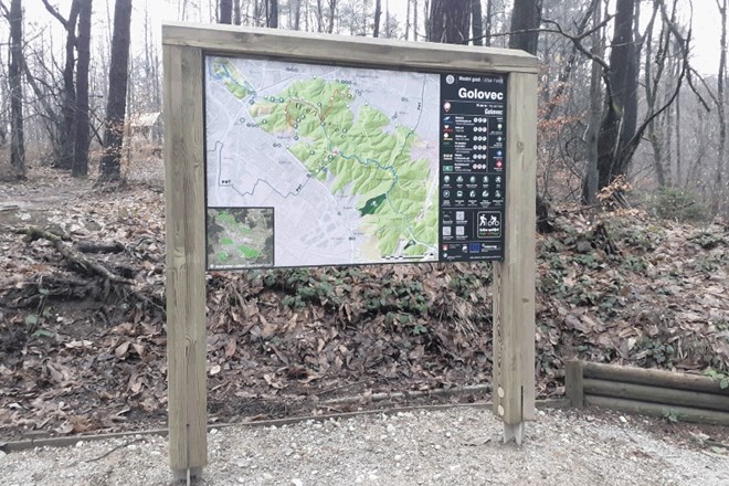 Na Golovcu je postavljenih več informacijskih tabel z zemljevidi poti in kolesarskih stez.