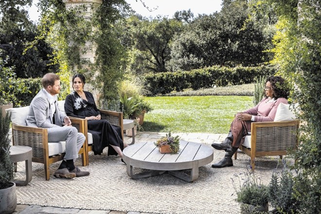 Britanski princ Harry in Meghan Markle sta v intervjuju z ameriško televizijsko voditeljico Winfrey Oprah med drugim...