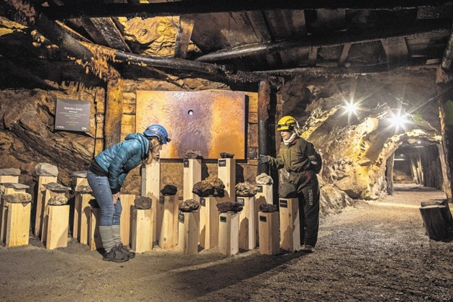 Zbirka mineralov v rudniku Sitarjevec