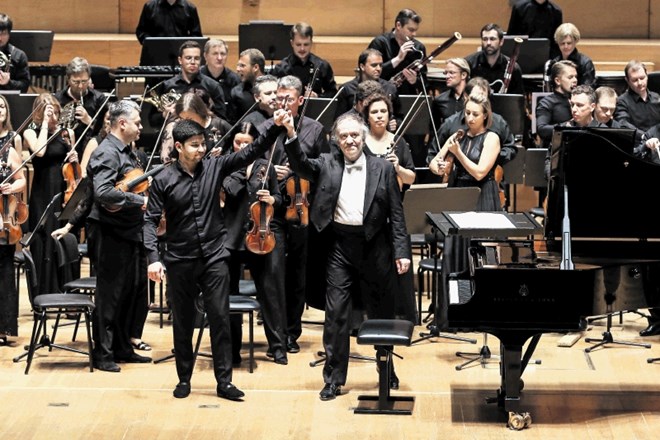 Maestro Valerij Gergijev s svojim orkestrom Marijinega gledališča iz Sankt Peterburga ob koncu 65. Ljubljana Festivala pred...