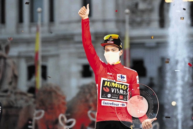 Primož Roglič je v zadnjih dveh letih na Vuelti nosil rdečo majico vodilnega na 25 etapah od skupno 39.